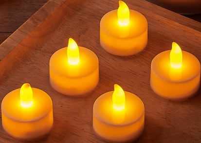 4 stk. Fyrfadslys LED hvid med timer
